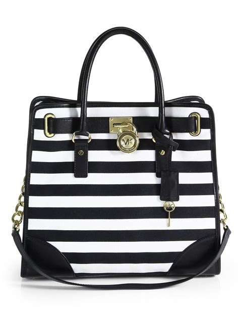 michael kors hamilton black canvas|Amazon.com: Michael Kors Hamilton Handbags.